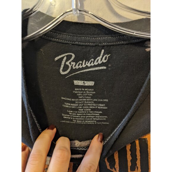 Womens Metallica Bravado Death is Pain T-Shirt Black Graphic Band Tee Acid Wash - Picture 8 of 9